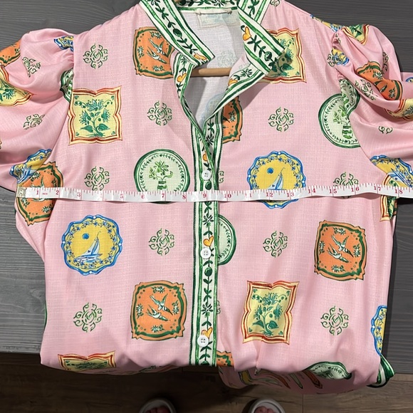 Pink and Green Patterned Dress - Picture 5 of 5